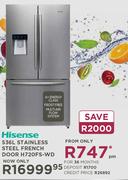Hisense 536Ltr Stainless Steel French Door H720FS-WD