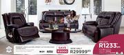 Grafton Everest Newbury 3 Piece Leather Uppers 3 Action Reclining Lounge Suite
