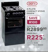 Defy 4 Plate Compact Stove DSS514