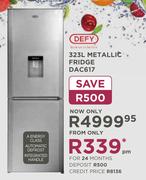 Defy 323Ltr Metallic Fridge DAC617