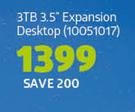 Seagate 3TB 3.5" Expansion Desktop.