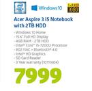 Acer Aspire 3 i5 Notebook With 2TB HDD