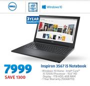 Dell Inspiron 3567 i5 Notebook