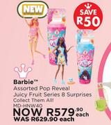 Barbie Assorted Pop Reveal Juicy Fruit Series 8 Surprises (Collect Them All) MD-HNW40