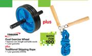  Trojan Dual Exercise Wheel Plus Traditional Skipping Rope