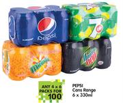 Pepsi Cans Range-4x6x330ml