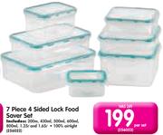 Addis 7 Piece 4 Sided Lock Food Saver Set-Per Set