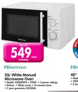 Hisense 20L White Manual Microwave Oven H20M0WH