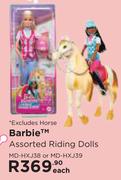 Barbie Assorted Riding Dolls MD-HXJ38 Or MD-HXJ39-Each
