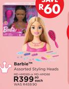 Barbie Assorted Styling Heads MD-HMD89 Or MD-HMD88-Each