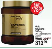 Dis-Chem Gold Cayenne 500mg 365 Vegecapsules