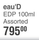 Eau'D EDP Assorted-100ml