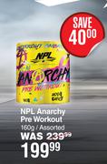 NPL Anarchy Pre Workout Assorted-160g