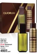 Quorum Gift Set (EDT 100ml Plus Deodorant Spary 150ml)-Per Pack
