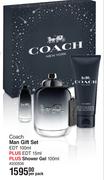 Coach Man Gift Set (EDT 100ml Plus EDT 15ml Plus Shower Gel 100ml)-Per Pack