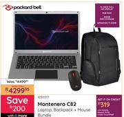 Packard Bell Montenero C82 Laptop, Backpack + Mouse Bundle 10311317