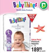 Baby Things Value Pack Premium Nappies S-XL-Per Pack