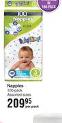 Baby Things Nappies 100 Pack Assorted Sizes-Per Pack