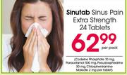 Sinutab Sinus Pain Extra Strength Tablet-24 Tabs Per Pack