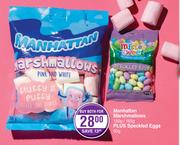 Manhattan Marshmallows 150g/165g Plus Speckled Eggs 50g-Both For