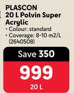 Plascon 20L Polvin Super Acrylic