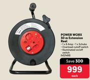 Power Worx 30m Extension Reel-Each