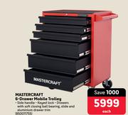 Mastercraft 6 Drawer Mobile Trolley-Each