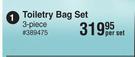 3 Piece Toiletry Bag Set-Per Set