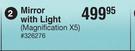 Mirror With Light (Magnification X5)