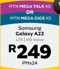 Samsung Galaxy A22 LTE/HD Voice-On MTN Mega Talk XS Or On MTN Mega Gigs XS