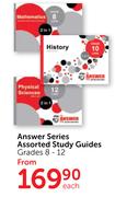 Answer Series Assorted Study Guides Grades 8-12-Each