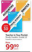 Teachers In Your pocket Study Guides: Grade 12-Each