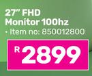 Acer 27" FHD Monitor 100Hz 850012800