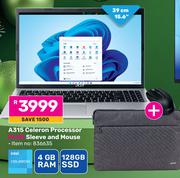 Acer 15.6" (39cm) A315 Celeron Processor Plus Sleeve And Mouse 836635