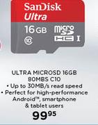 SanDisk Ultra Micro SD 16GB 80 MBS C10
