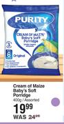 Purity Cream Of Maize Baby's Soft Porridge Assorted-400g