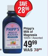 Phipp's Milk Of Magnesia Assorted-100ml