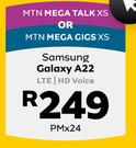 Samsung Galaxy A22 LTE/HD Voice-On MTN Mega Talk XS Or On MTN Mega Gigs XS