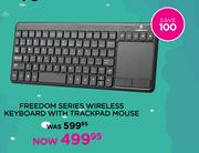 Volkano Freedom Series Wireless Keyboard With Trackpad Mouse