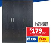 Sarah 135cm 3 Door Robe