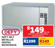 Defy 28Ltr Metallic Digital Microwave