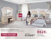 Mayan 3 Piece Bedroom Suite With Free Cupboard