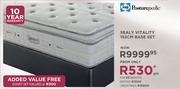 Sealy Posturepedic Vitality 152cm Base Set With Free Duvet Set