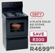 Defy 4 Plate Solid 621 Stove DSS494
