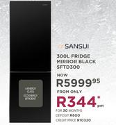 Sansui 300L Fridge Mirror Black SFTD300