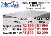 Truform Signature Budget Bedsets Double