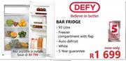 Defy 93L Metallic Finish Bar Fridge/Freezer