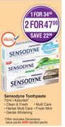Sensodyne Toothpaste Assorted-2 x 75ml