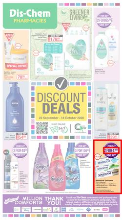 Dis-Chem : Discount Deals (23 September - 18 October 2020), page 1
