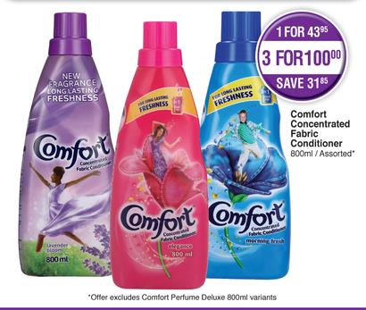 Comfort Concentrated Fabric Conditioner Assorted-800ml
